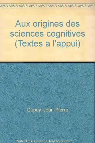 Aux origines des sciences cognitives