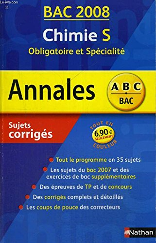 Physique chimie terminale S, obligatoire et spécialité, bac 2001-2002
