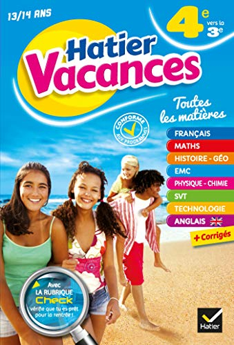 Hatier vacances, 4e vers la 3e, 13-14 ans