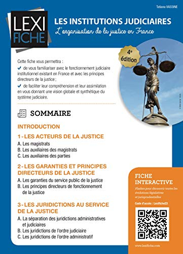 Les institutions judiciaires : l'organisation de la justice en France