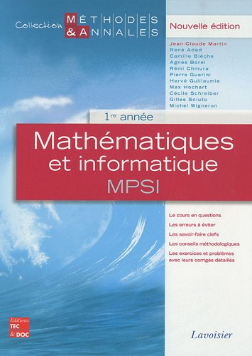 Mathématiques et informatique MPSI : 1re année