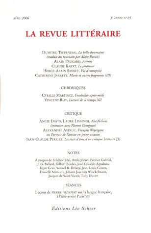 Revue littéraire (La), n° 25