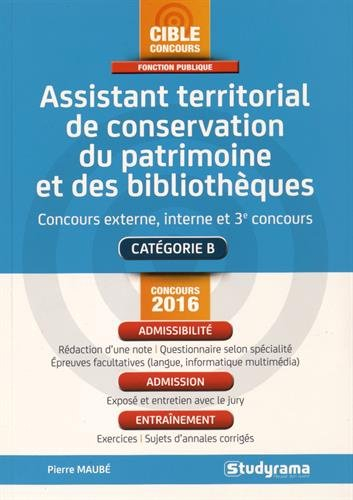 Assistant territorial de conservation du patrimoine et des bibliothèques : concours externe, interne