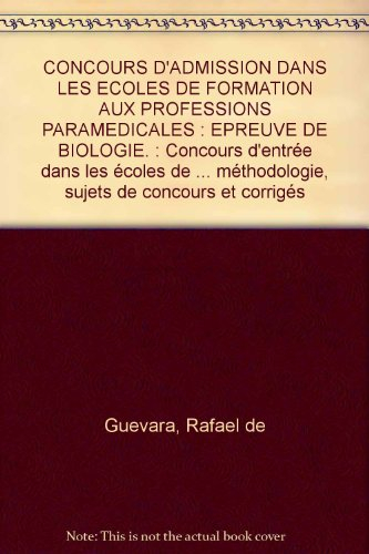 L'épreuve de biologie, concours d'entrée dans les écoles de sages-femmes