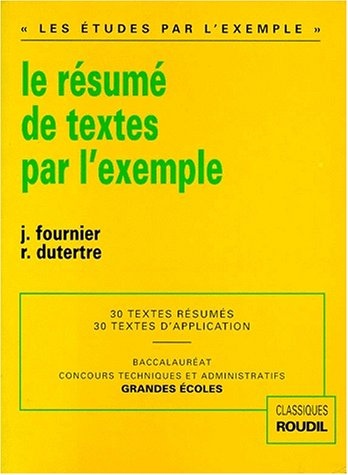 le résumé de textes par l'exemple