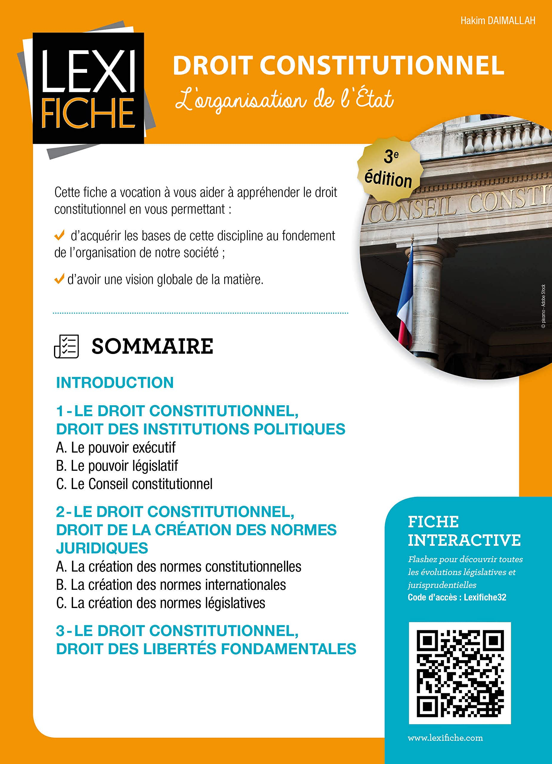 Droit constitutionnel : l'organisation de l'Etat