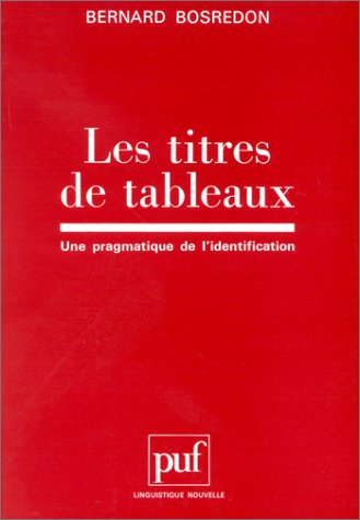 Les titres des tableaux : une pragmatique de l'identification