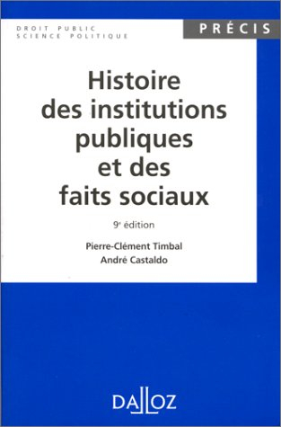 histoire des institutions publiques et des faits sociaux