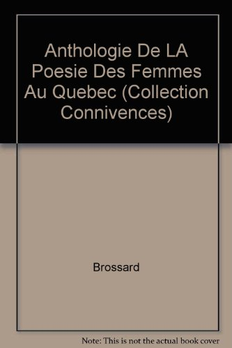 anthologie de la poesie des femmes au quebec