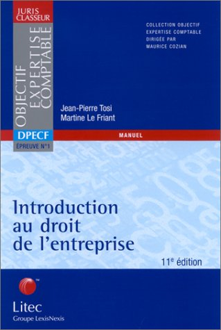 Introduction au droit de l'entreprise : DPECF, épreuve n° 1