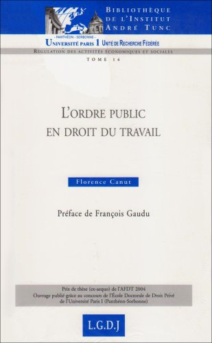 L'ordre public en droit du travail