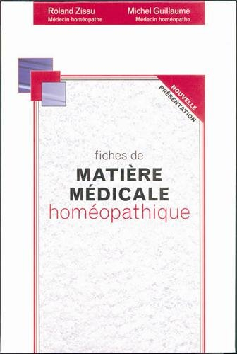 Fiches de matière médicale homéopathique