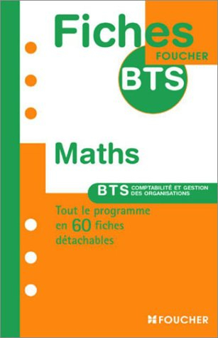 Mathématiques : BTS comptabilité et gestion des organisations