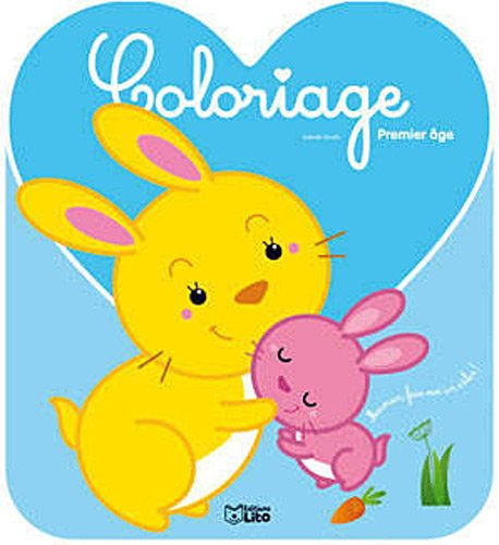 coloriage maman, fais-moi un calin : les lapins - de 2 à 3 ans