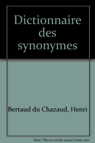 dictionnaire des synonymes