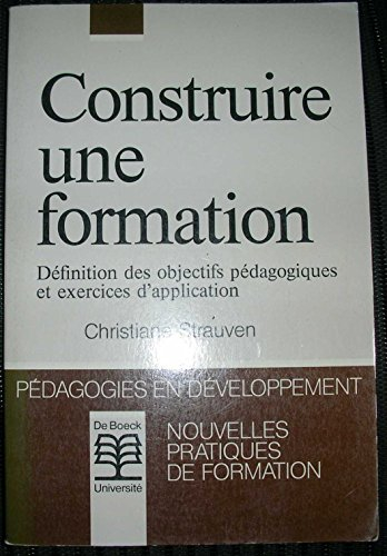 construire une formation : définition des objectifs pédagogiques et exercices d'application
