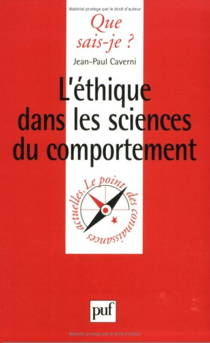 L'éthique dans les sciences du comportement