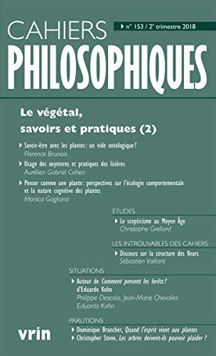Cahiers philosophiques, n° 153. Le végétal, savoirs et pratiques (2)