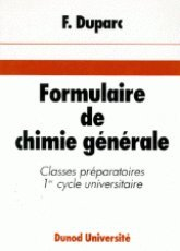 formulaire de chimie générale