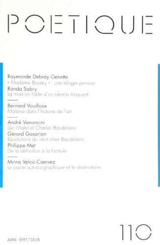 poétique, numéro 110