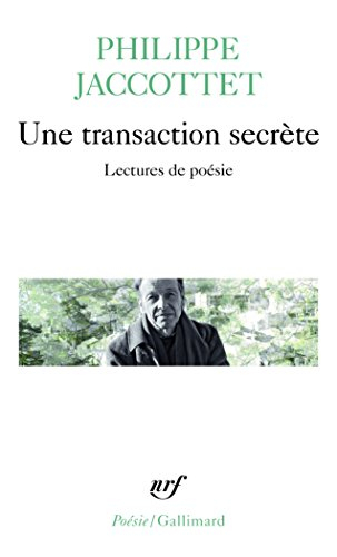 Une transaction secrète : lectures de poésie