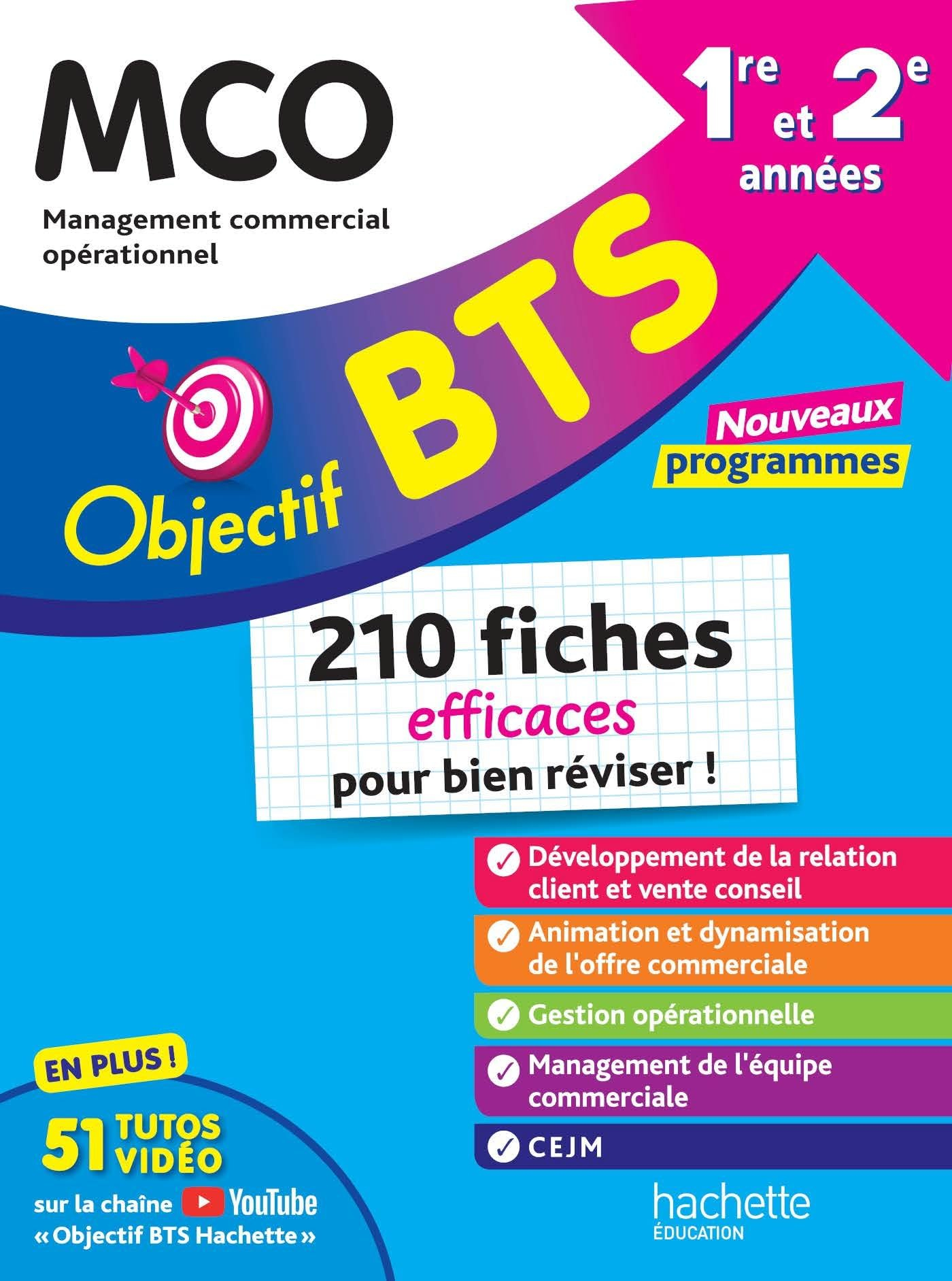BTS MCO, management commercial opérationnel, 1re et 2e années : 210 fiches efficaces pour bien révis