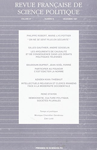revue française de science politique : volume 47, numéro 6