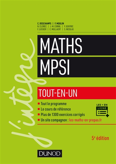 Maths MPSI : tout-en-un