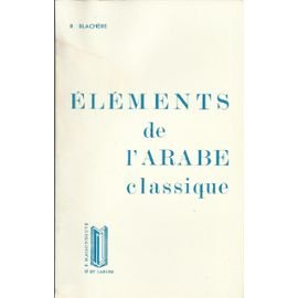 Eléments de l'arabe classique
