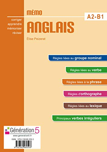 Mémo anglais, A2-B1