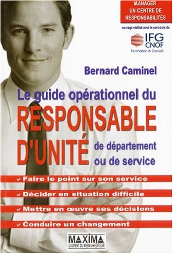 Le guide opérationnel du responsable d'unité, de département ou de service