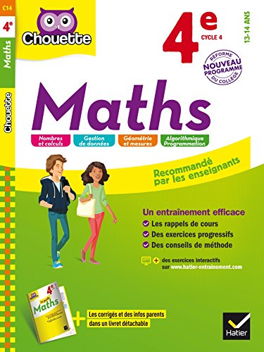 Maths 4e, 13-14 ans : nouveau programme