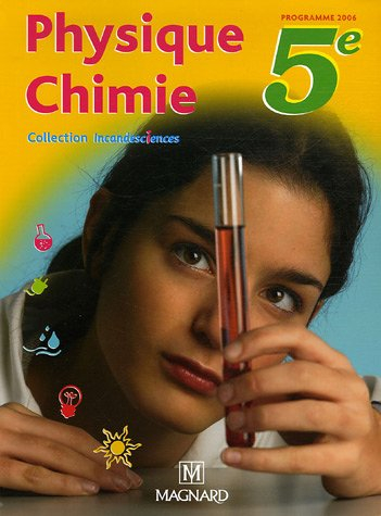 Physique chimie 5e : programme 2006