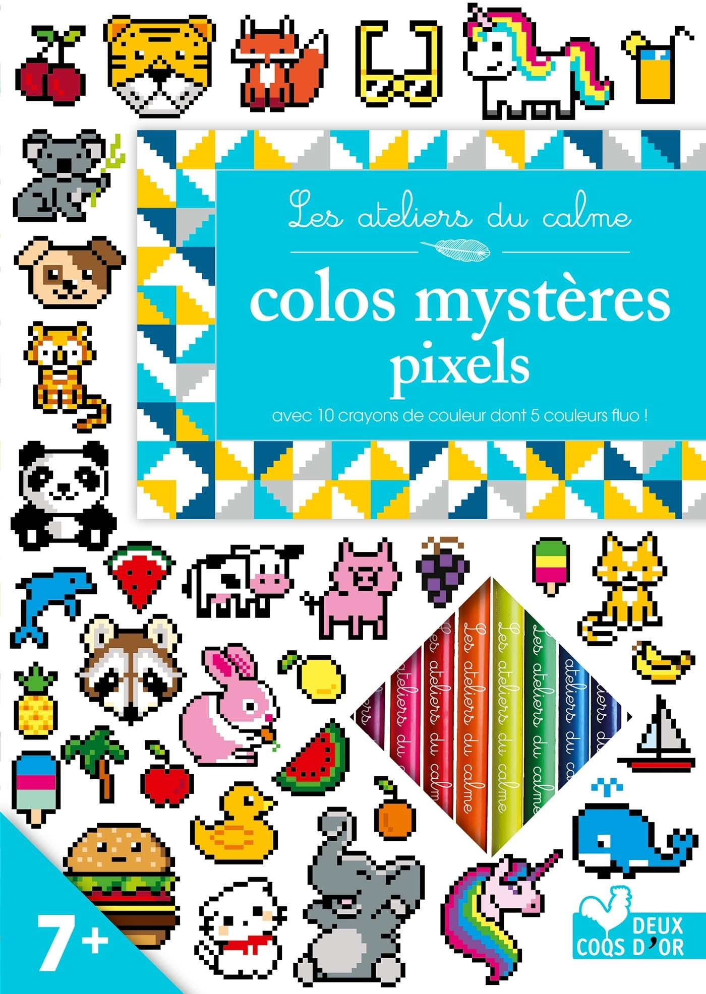 Colos pixels : avec crayons de couleur