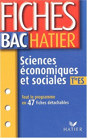 fiches bac : sciences économiques et sociales, terminales es