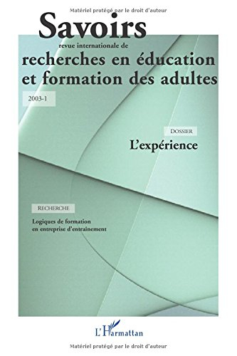 Savoirs, n° 1 (2003). L'expérience
