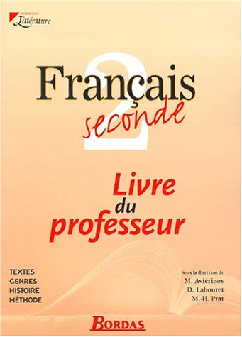 français, 2nde. livre du professeur