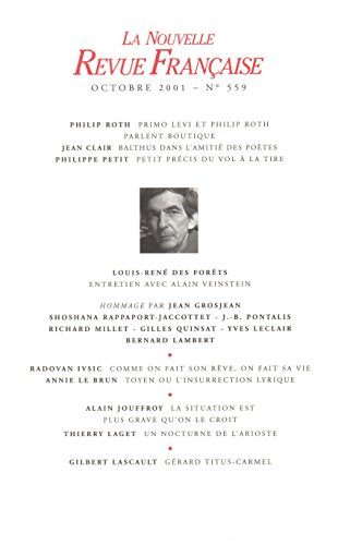 Nouvelle revue française, n° 559