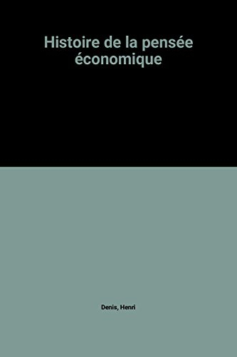 histoire de la pensée économique