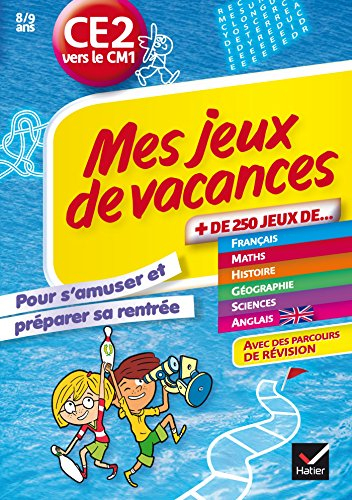 Mes jeux de vacances du CE2 vers le CM1, 8-9 ans