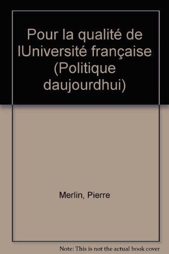 Pour la qualité de l'Université française