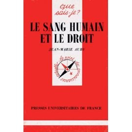 Le sang humain et le droit