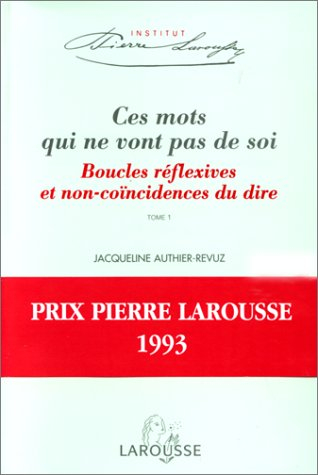 ces mots qui ne vont pas de soi, tome 1