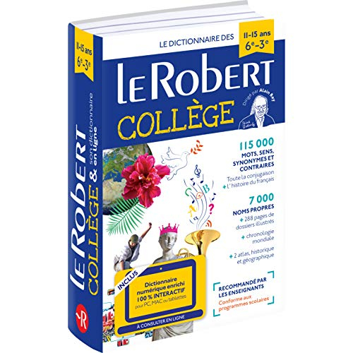 Le Robert collège & son dictionnaire numérique enrichi, 100 % interactif pour PC, Mac ou tablettes :
