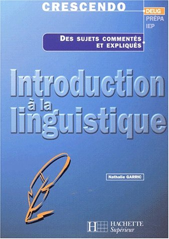 Introduction à la linguistique : DEUG