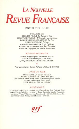 la n.r.f. numéro 444, janvier 1990