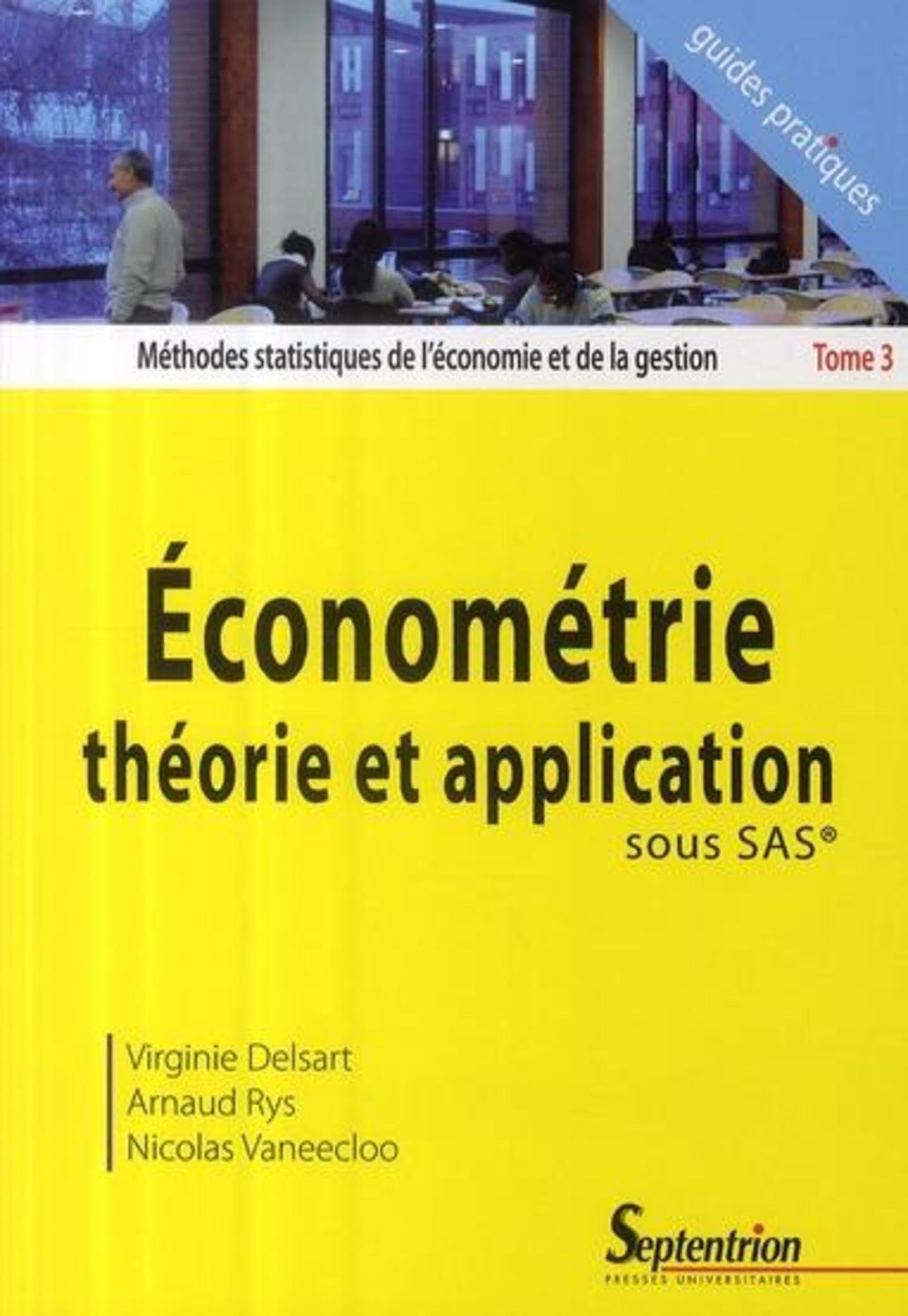 Méthodes statistiques de l'économie et de la gestion. Vol. 3. Econométrie, théorie et application so