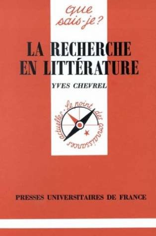 La Recherche en littérature