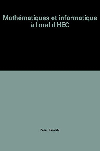 Mathématiques et informatique à l'oral HEC