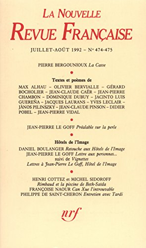 la n.r.f. numéro 474/475, juillet-août 1992